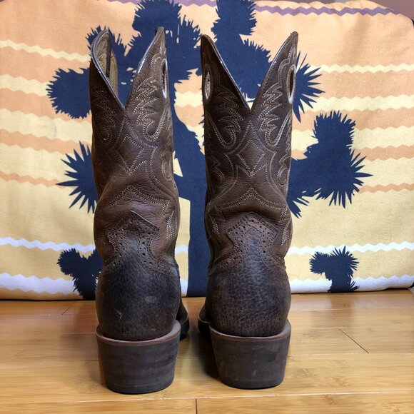 Ariat Men's  7.5 Heritage Roughstock Western Square Toe Leather - Picture 4 of 10